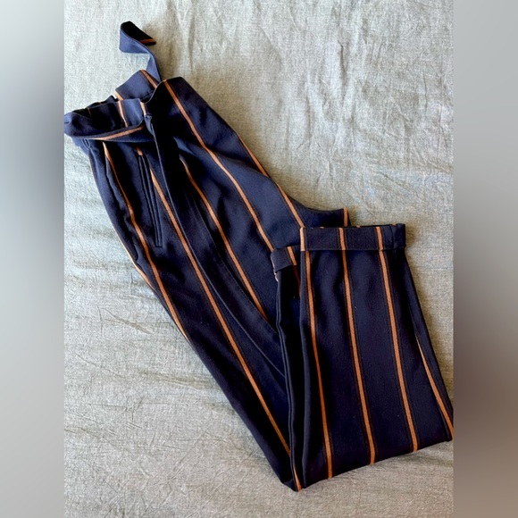 Zara stripe paper bag waist pants, size M - Picture 4 of 4